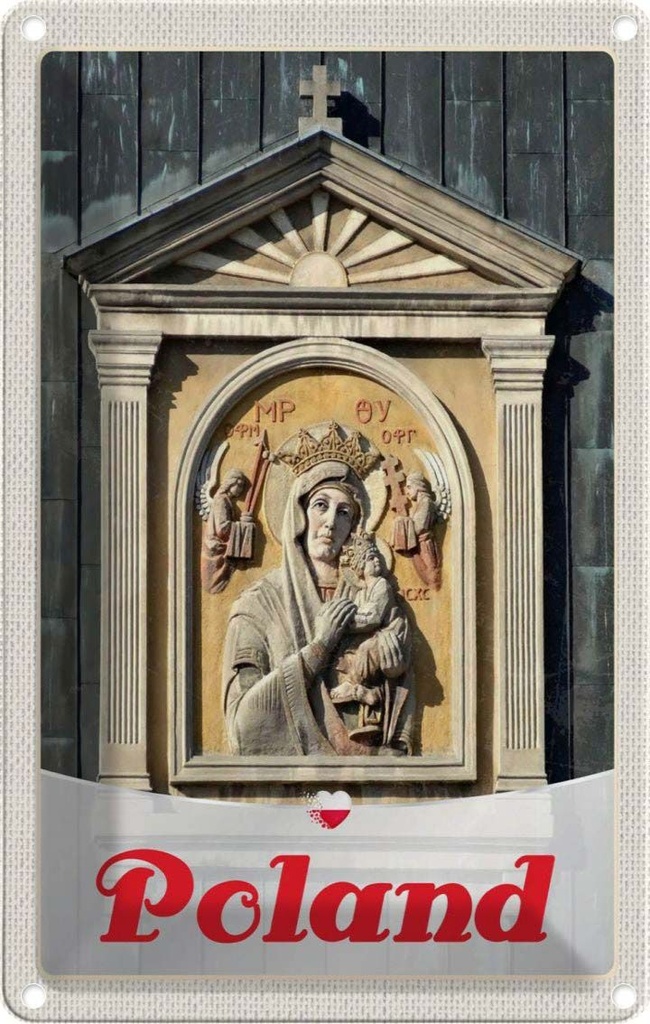 [LA-131824] Blechschild 30x20 cm Polen Europa Architektur Bildmotiv Reisemotiv Abenteuer Reisen Urlaub Häuser