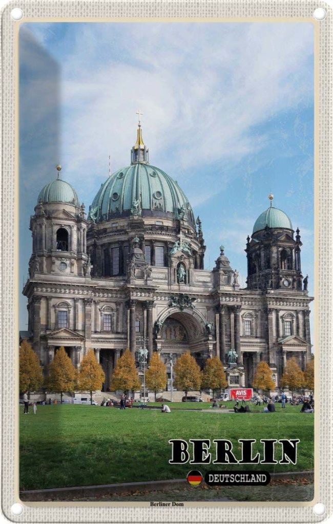 [LA-131970] Blechschild 30x20 cm Berlin Hauptstadt Architektur Dom Bildmotiv Reisemotiv Abenteuer Reisen Urlaub Häuser