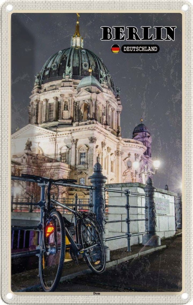 [LA-131971] Blechschild 30x20 cm Berlin Deutschland Architektur Dom Bildmotiv Reisemotiv Abenteuer Reisen Urlaub Häuser