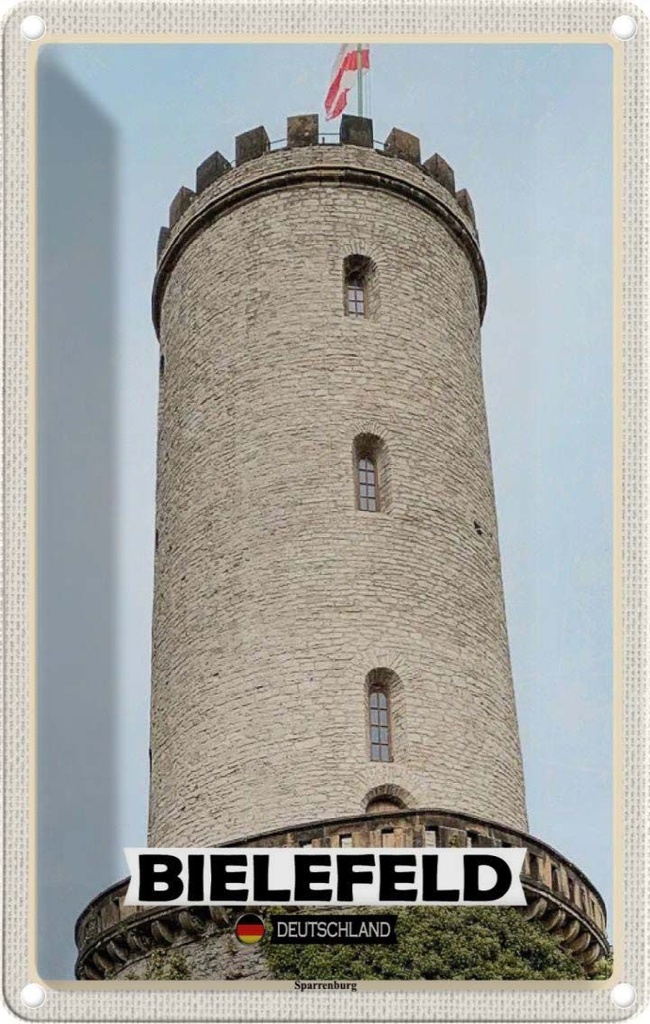 [LA-132006] Blechschild 30x20 cm Berlin Sparrenburg Architektur Bildmotiv Reisemotiv Abenteuer Reisen Urlaub Häuser