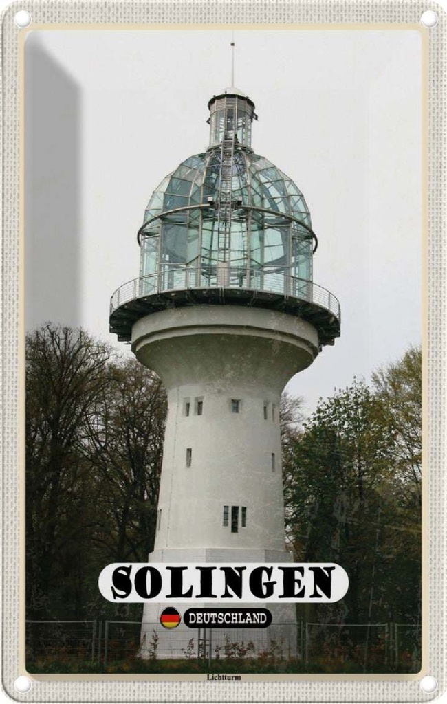 [LA-132218] Blechschild 30x20 cm Sollingen Lichtturm Architektur Häuser