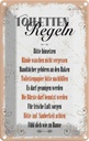 Blechschild 30x20 cm lustig Toiletten Regeln Witz Humor Spaß