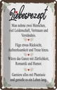 Blechschild 30x20 cm Liebesman nehme 2 Menschen Liebe