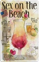 Blechschild 30x20 cm Sex on the Beach Licor Vodka