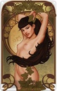 Blechschild 30x20 cm sexy Frau Girl Efeu Piercing Bildmotiv