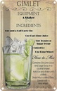 Blechschild 30x20 cm Gimlet Equipment ingredients