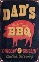 Blechschild 30x20 cm Dad´s world famous BBQ grillin