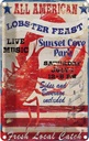 Blechschild 30x20 cm all american lobster feast music