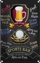 Blechschild 30x20 cm sports bar Golf relax and enjoy