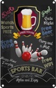 Blechschild 30x20 cm sports bar Beer relax and enjoy