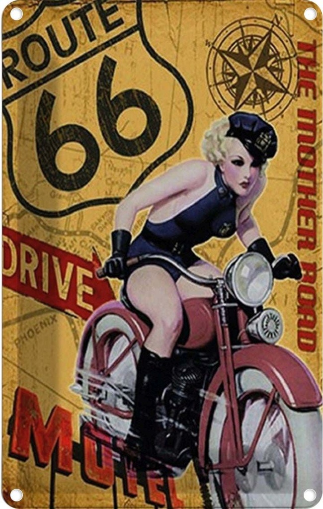 [LA-1784896] Blechschild 30x20 cm Route 66 the mother road Motel