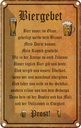 Blechschild 30x20 cm Biergebet unser im Glase Prost Spruch Zitat