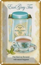 Blechschild 30x20 cm Earl grey Tea black tea bergamot