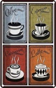 Blechschild 30x20 cm Coffee Espresso Cappuccino Latte