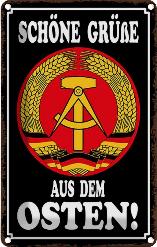 [LA-1784969] Blechschild 30x20 cm schöne Grüße aus dem Osten Deutschland