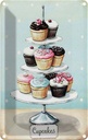 Blechschild 30x20 cm Cupcakes kleine Kuchen Essen Küche Backen Cupcake