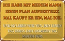 Blechschild 20x30 cm ich habe mit meinem Mann Plan Spruch Zitat