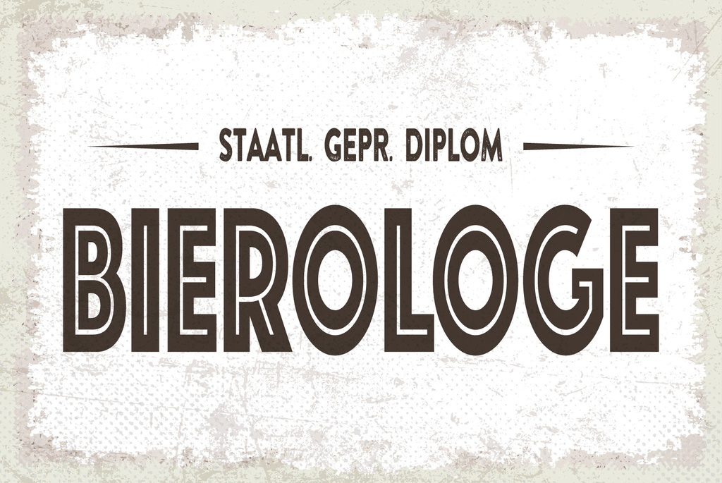 Blechschild 20x30 cm staatlich geprüfter Bierologe