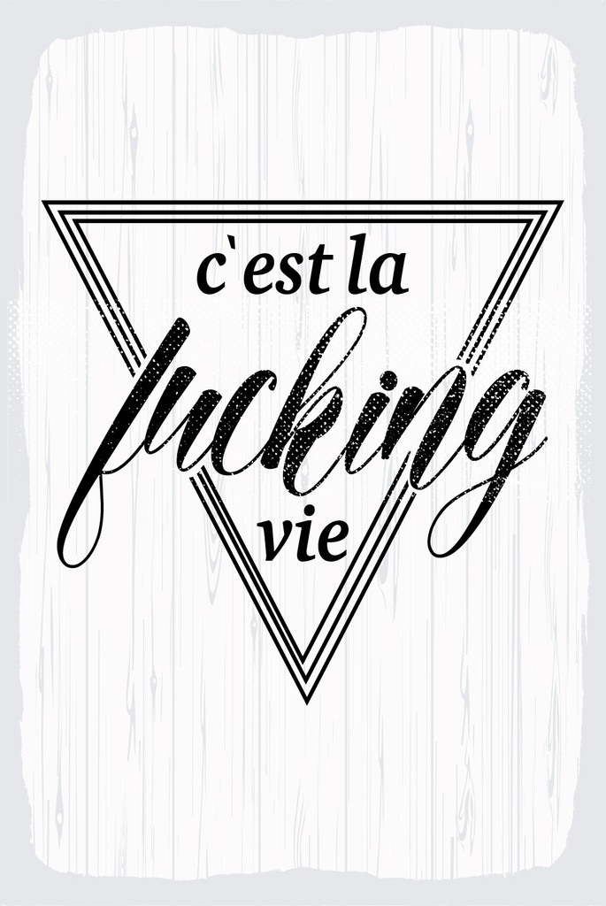 [LA-1809069] Blechschild 30x20 cm cést la fucking vie weißes