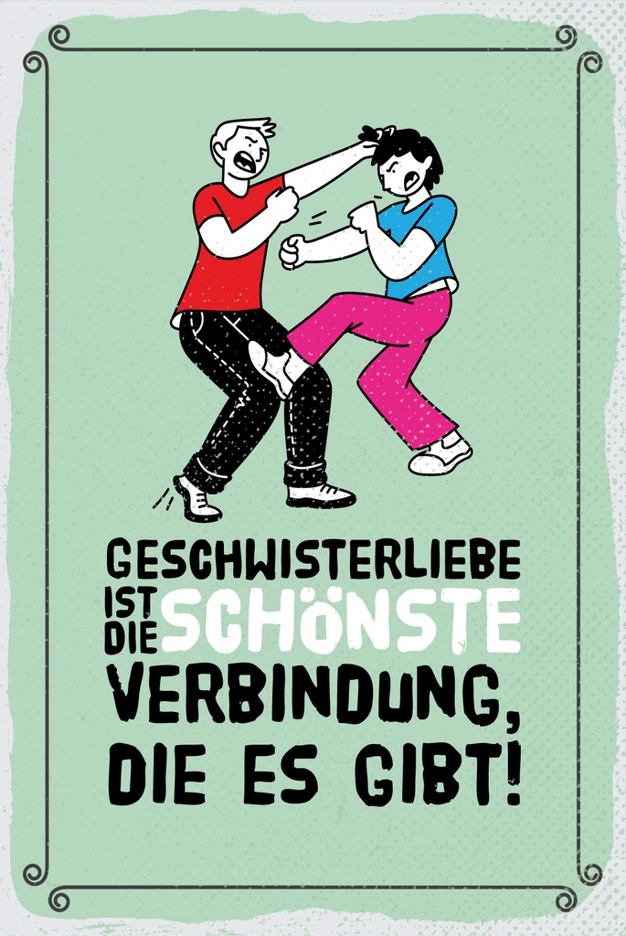 [LA-1809333] Blechschild 30x20 cm Geschwisterliebe ist die schönste Verbindung