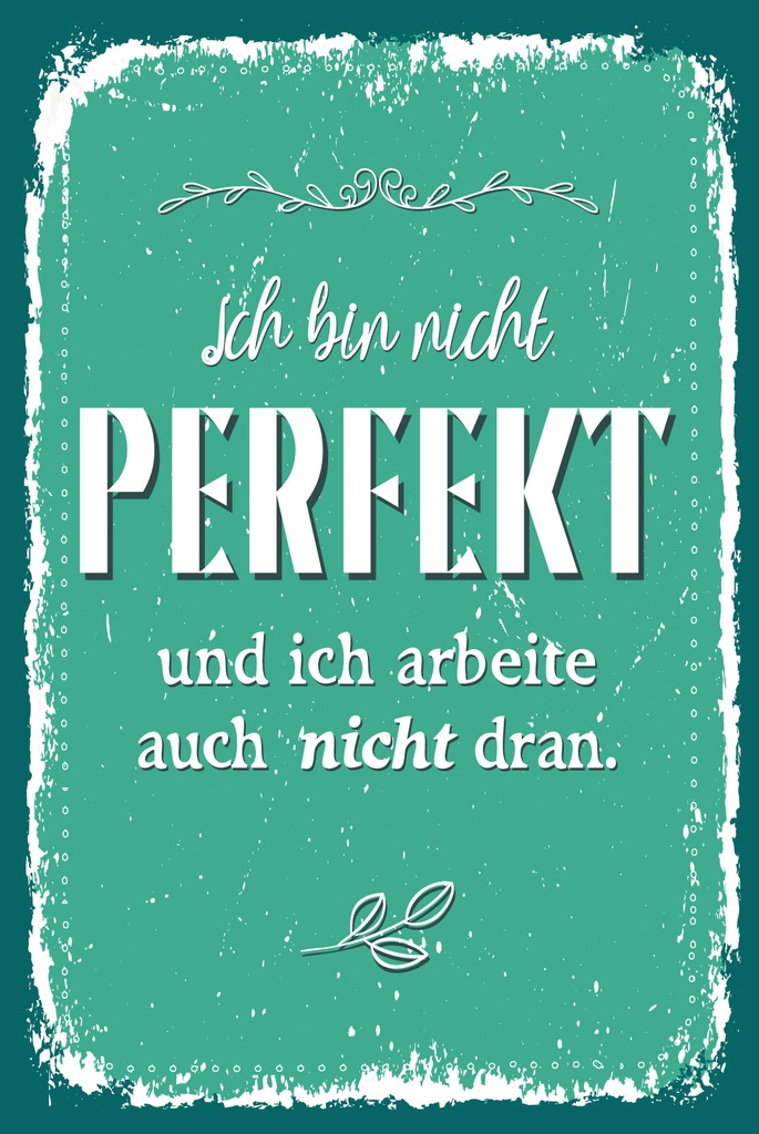 [LA-1809369] Blechschild 30x20 cm nicht Perfekt und arbeite nicht dran