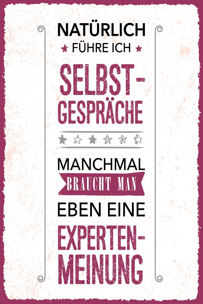 [LA-1809385] Blechschild 30x20 cm Natürlich führe ich Selbstgespräche