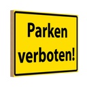 Holzschild 20x30 cm Parken Verboten gelb Parkplatzschild