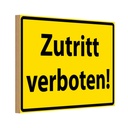 Holzschild 20x30 cm Zutritt verboten Straßenschild