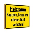 Holzschild 20x30 cm Heizraum Rauchen verboten