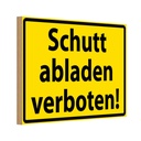 Holzschild 20x30 cm Schutt abladen verboten Warnschild Hinweisschild