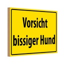 Holzschild 20x30 cm Vorsicht bissiger Hund Tier Haustier