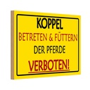 Holzschild 20x30 cm Koppel Betreten verboten Warnschild Hinweisschild