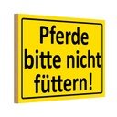 Holzschild 20x30 cm Pferde nicht füttern Warnschild Hinweisschild