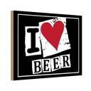 Holzschild 20x30 cm Alkohol I Love Beer Herz Essen Trinken