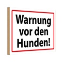 Holzschild 20x30 cm Warnung vor den Hunden Warnschild Hinweisschild