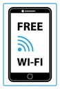 Holzschild 30x20 cm Free WI-FI Handy Warnschild Hinweisschild