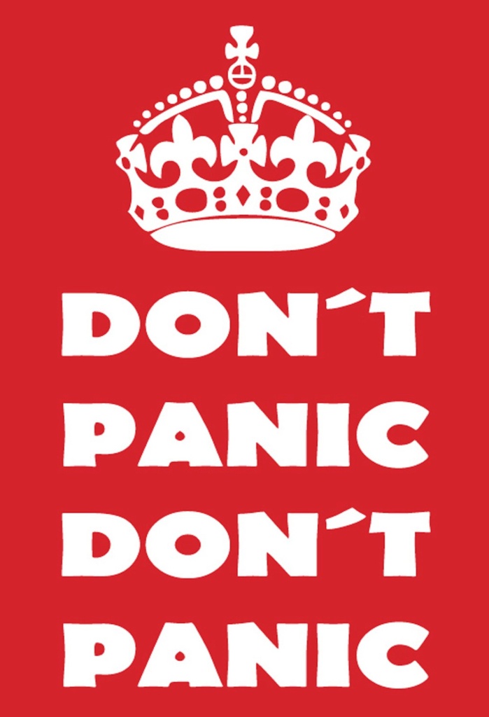 [LA-111747-H] Holzschild 30x20 cm Don't Panic Dekoration