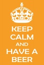 Holzschild 30x20 cm Keep Calm and have a beer