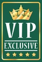 Holzschild 30x20 cm VIP exclusive grünes Spruch Zitat