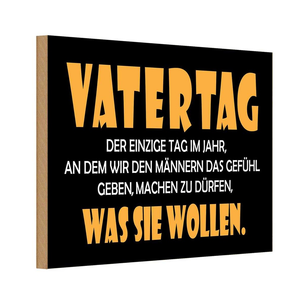 [LA-111782-H] Holzschild 20x30 cm Vatertag Geburtstag Feiern Party