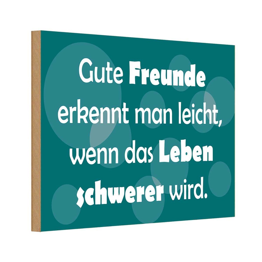 [LA-111807-H] Holzschild 20x30 cm Gute Freunde grünes Dekoration