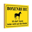 Holzschild 20x30 cm Boxenruhe nicht auf die Weide Pferd