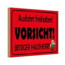 Holzschild 20x30 cm Ausfahrt freihalten biss. Hausherr