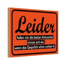Holzschild 20x30 cm Leider fallen besten Antworten Dekoration