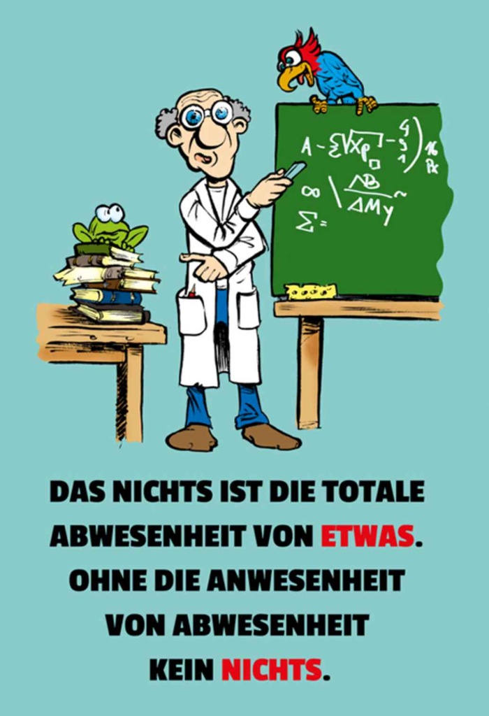 [LA-111873-H] Holzschild 30x20 cm Nichts ist Abwesenheit von Etwas Spruch Zitat