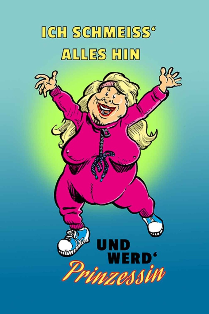 [LA-111901-H] Holzschild 30x20 cm Schmeiss alles hin werd Prinzessin Spruch Zitat