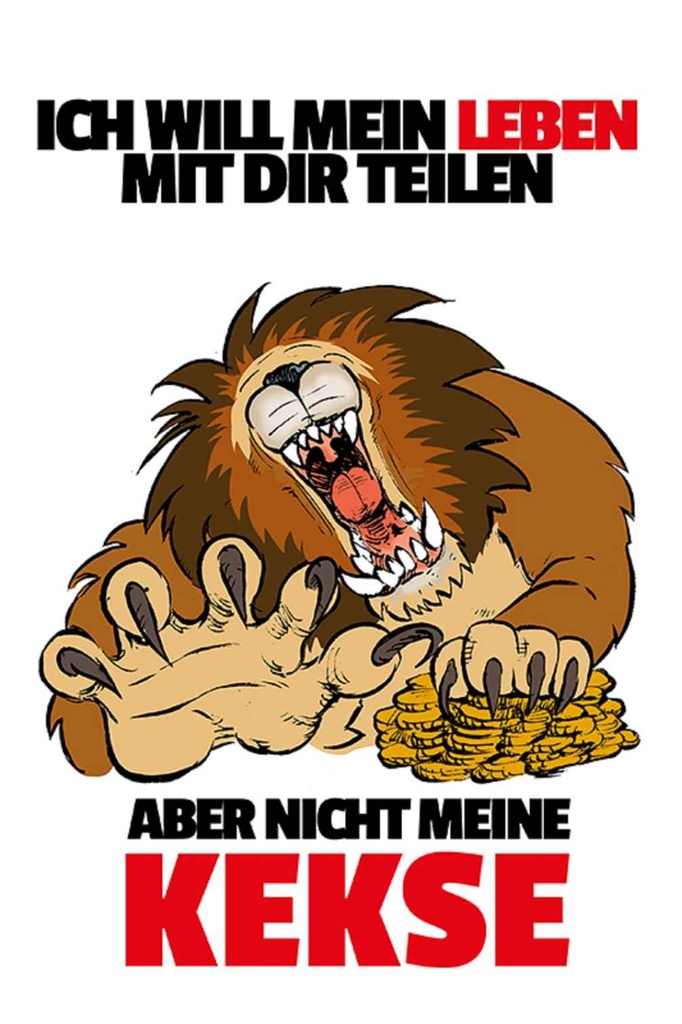 [LA-111906-H] Holzschild 30x20 cm Will Leben teilen nicht Kekse Dekoration