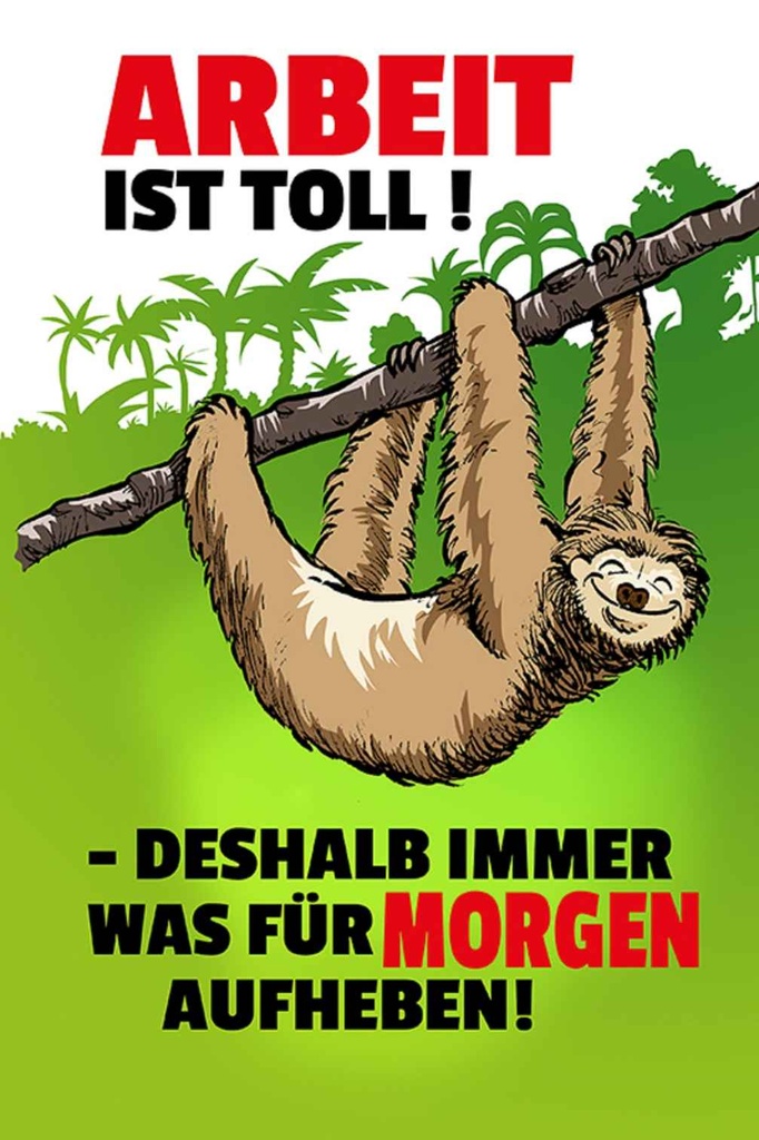 [LA-111908-H] Holzschild 30x20 cm Arbeit ist Toll Beruf