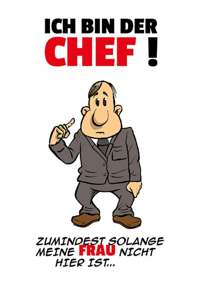 [LA-111909-H] Holzschild 30x20 cm Ich bin der Chef Küche Kochen