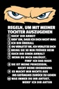 Holzschild 30x20 cm Regeln um mit Tochter auszugehen Familie Freunde